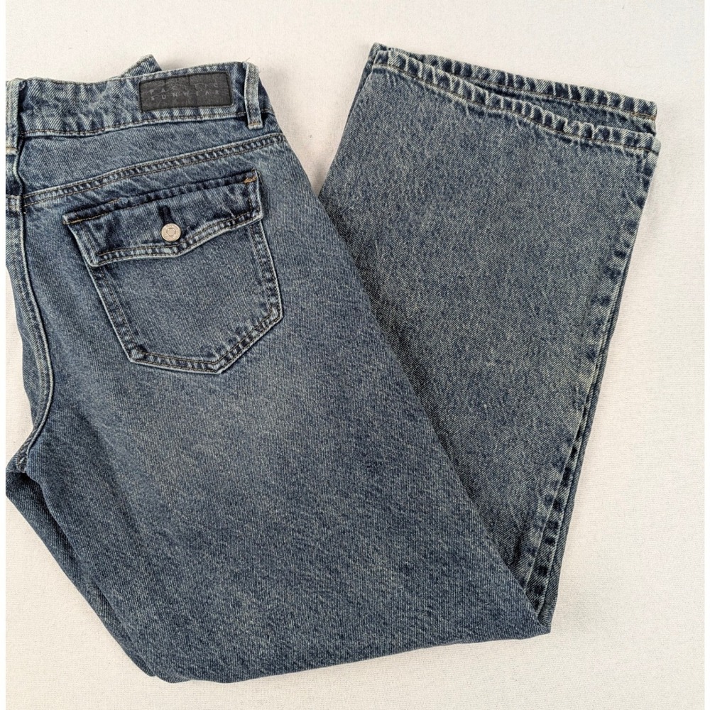 PacSun Low Rise Girlfriend Jeans Size 27 Medium Wash Blue Straight Leg Denim